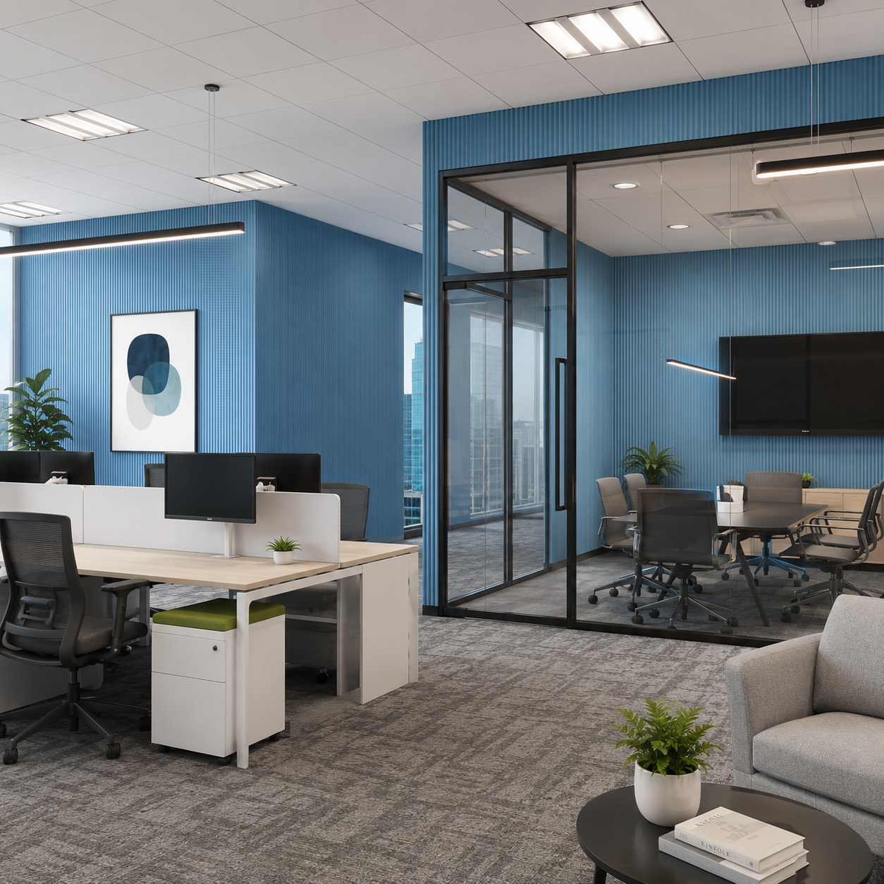 Diseño interior con paneles acústicos decorativos Sonotek